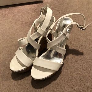 White Jennifer Lopez Wedges